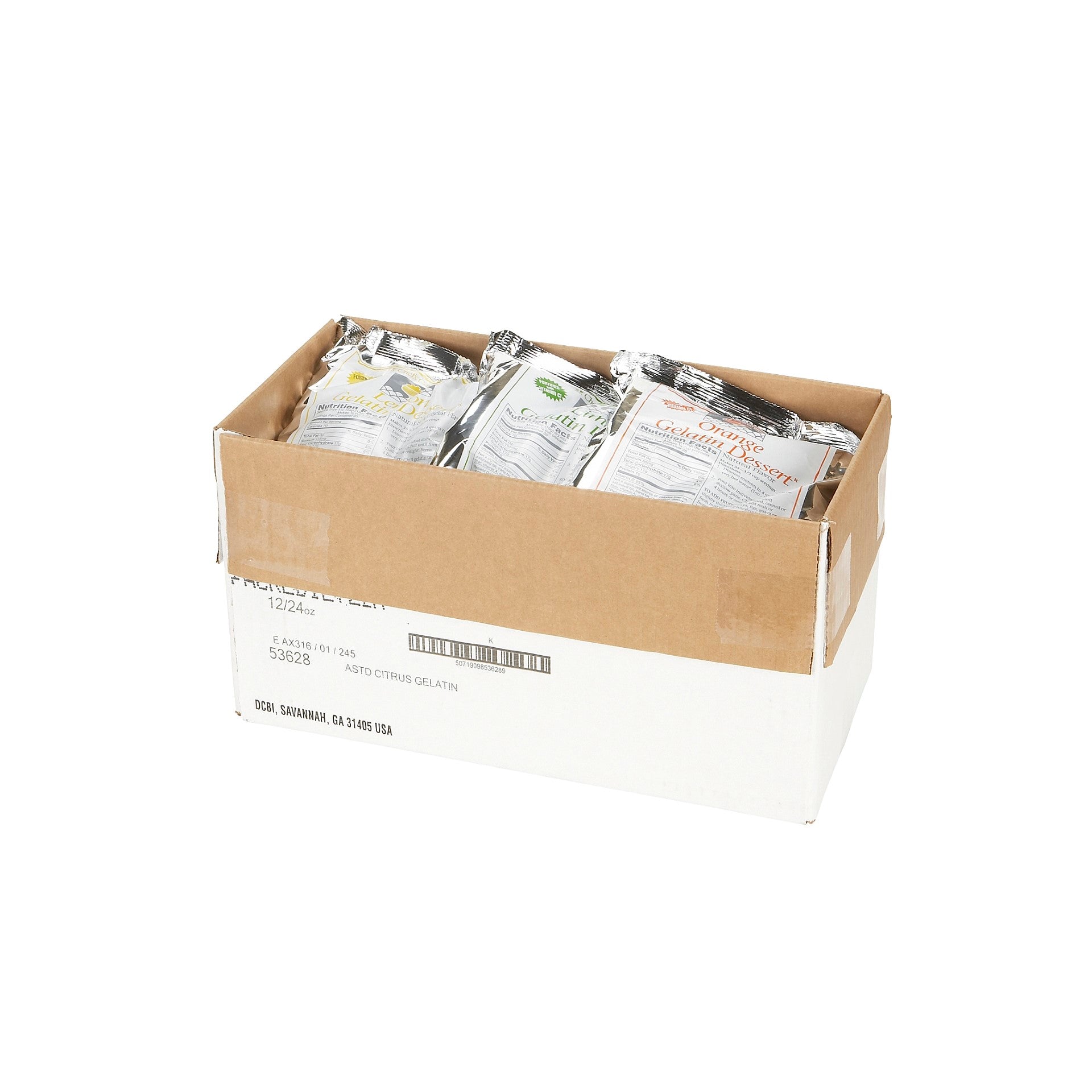 Chefs Companion Gelatin Assorted Citrus 24 Ounce Size - 12 Per Case.