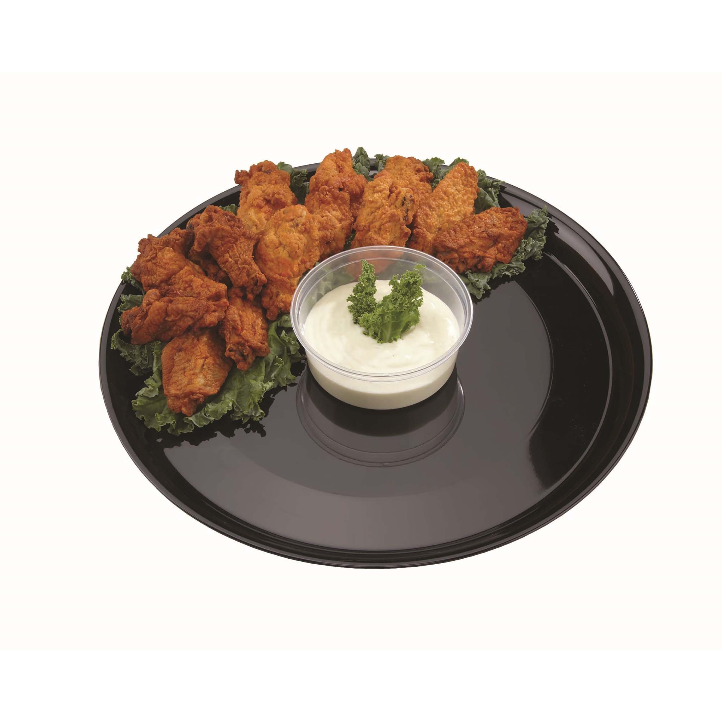 Checkmate 6" Round Tray Black25 Each - 1 Per Case.