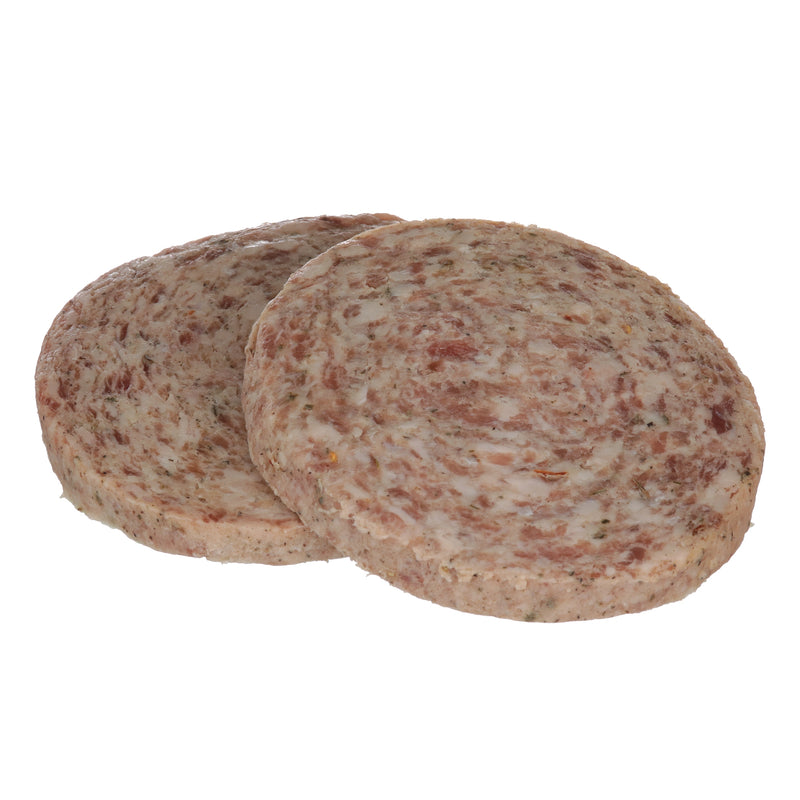 Odoms Tennessee Pridewhole Hog Fresh Sliced 4" Sausage Patties Mild 3.2 Ounce Size - 60 Per Case.