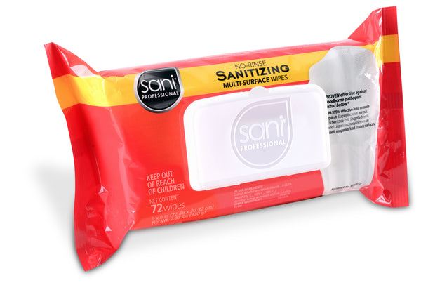 Deliver The Right Amount Of Quat Sanitizer Inevery Wipe (no Rinsing Required)!9" 72 Count Packs - 12 Per Case.