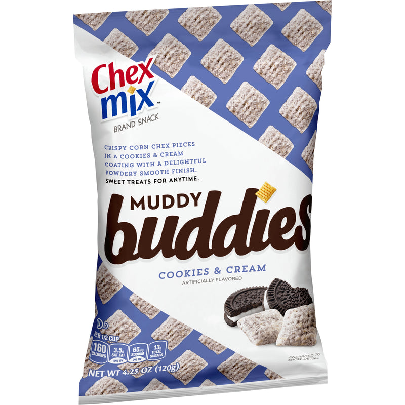 Chex Mix™ Muddy Buddies™ Snack Mix Cookies & Cream 4.25 Ounce Size - 7 Per Case.