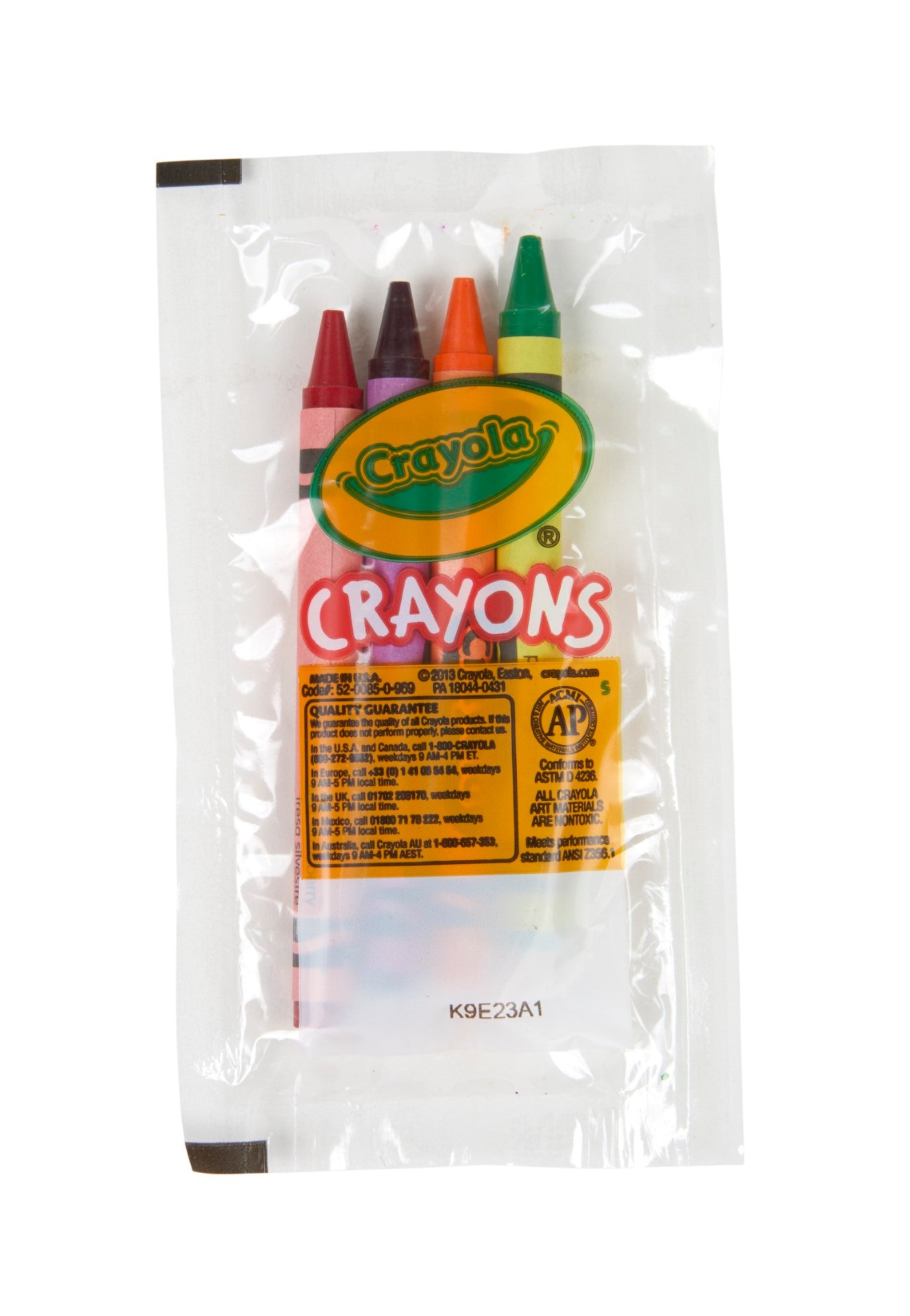 CrayonsCello Pack Fun Fruits 4 Count Packs - 360 Per Case.