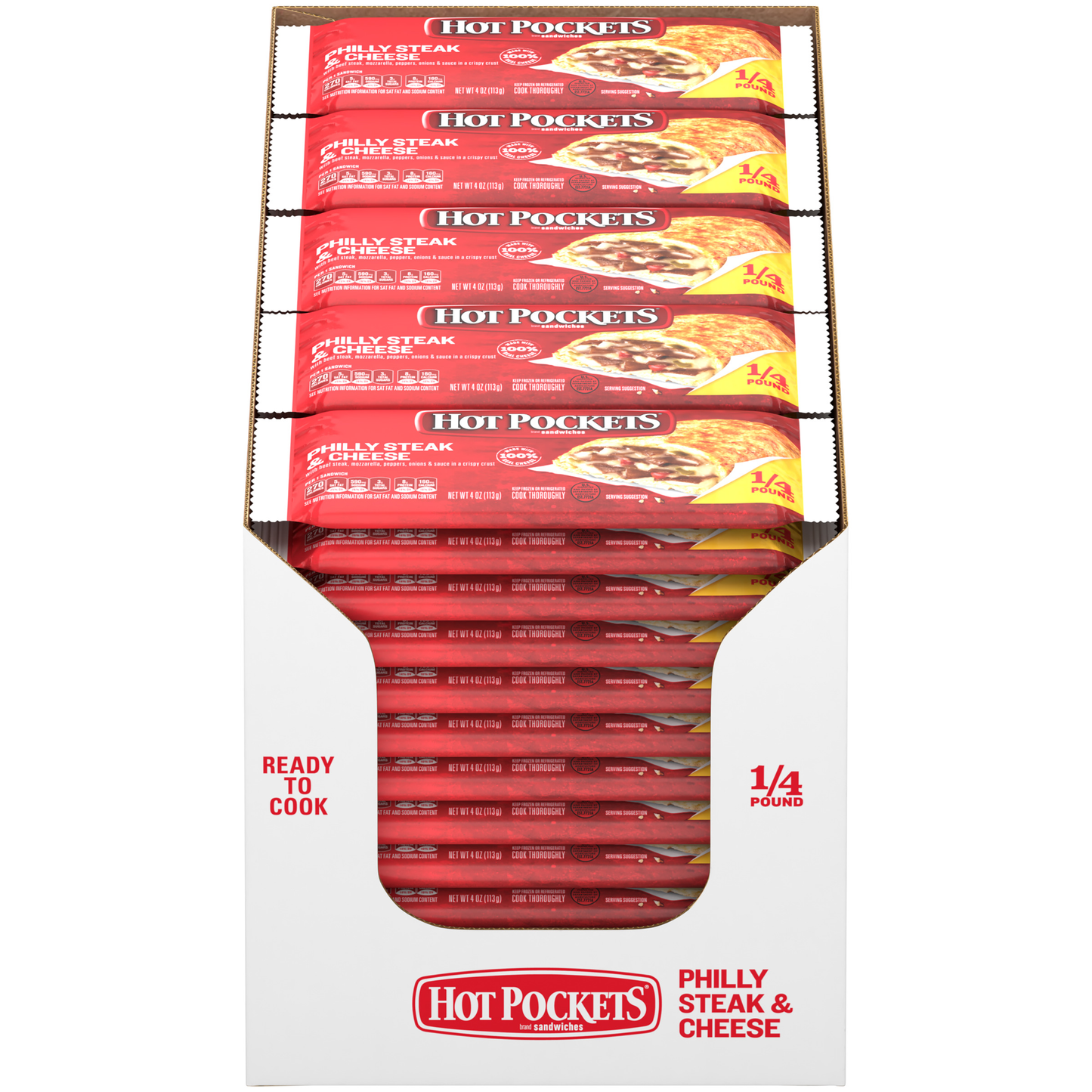 Hot Pockets Philly Steak And Cheese 4 Ounce Size - 30 Per Case.