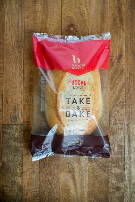 Bread Tuscan Loaf Take & Bake Retail Bags 12 Ounce Size - 12 Per Case.