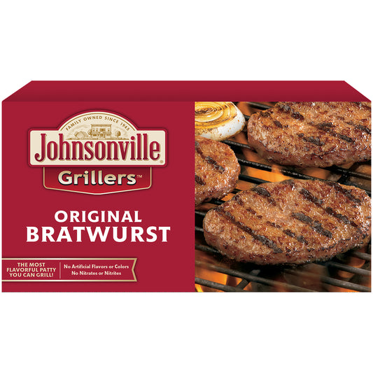 Johnsonville Uncooked Original Bratwurst Porksausage Patties Cartonct 24 Ounce Size - 9 Per Case.