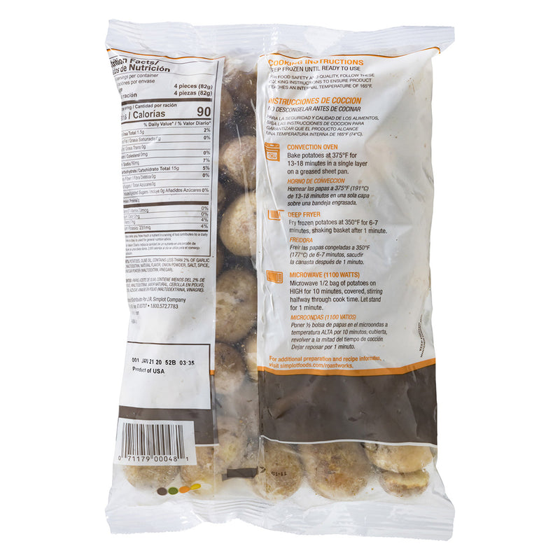 Simplot Roastworks Baby Bakers Roasted Potatoes 2.5 Pound Each - 6 Per Case.