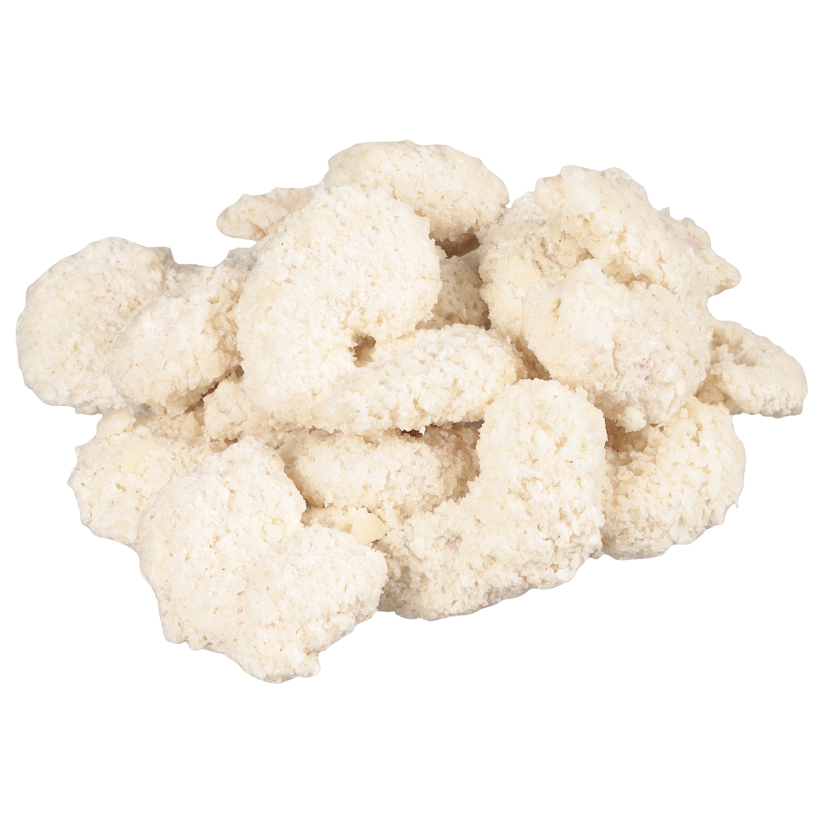 Pouches Raw Breaded Shrimp Rounds Tail Off 8 Ounce Size - 12 Per Case.