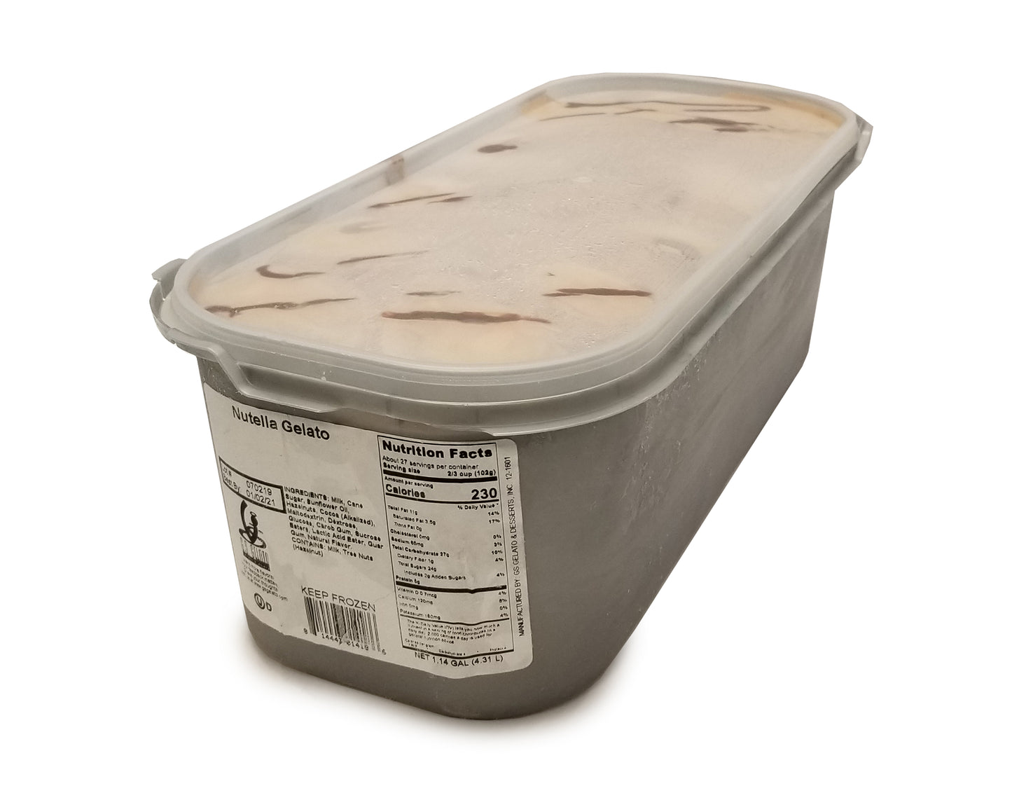 G Gelato Nutella Gelato 5 Liter - 1 Per Case.