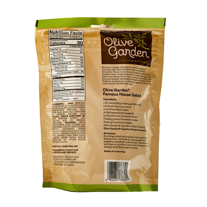 Garlic & Romano Seasoned Croutons 5 Ounce Size - 9 Per Case.