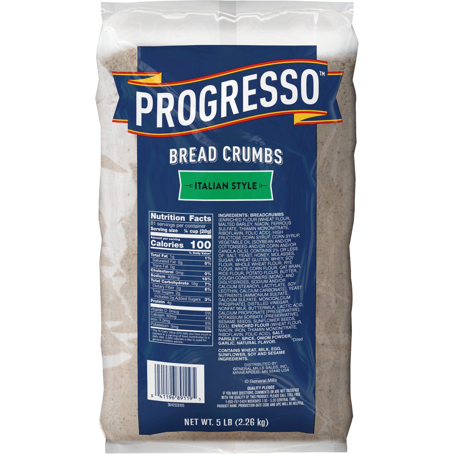 Progresso™ Bread Crumbs Bulk Italian Style 5 Pound Each - 4 Per Case.