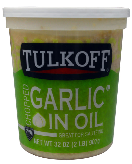 Tulkoff® Chopped Garlic In Oil 32 Ounce Size - 6 Per Case.