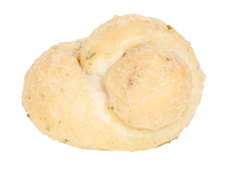 Wenner Bakery Baked Garlic Knots 1.4 Ounce Size - 96 Per Case.