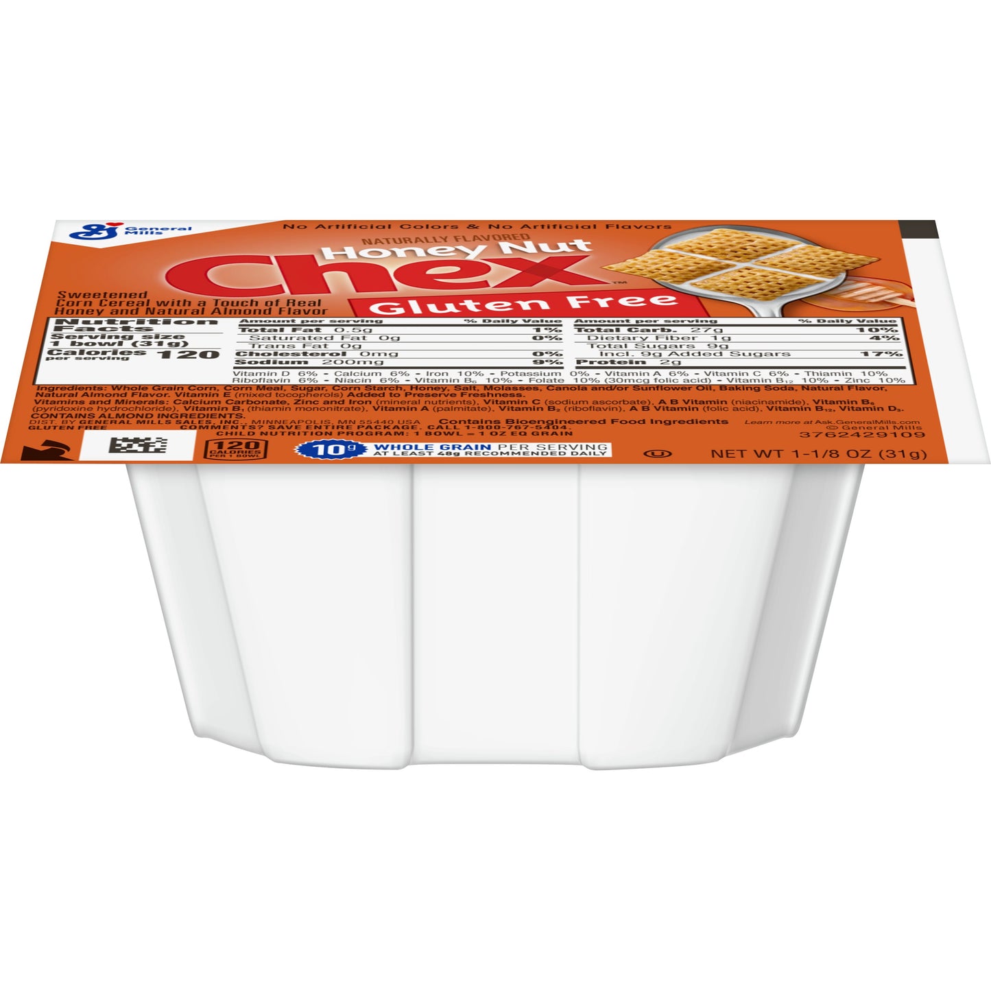 Honey Nut Chex™ Cereal Single Serve Bowlpak 1.13 Ounce Size - 96 Per Case.