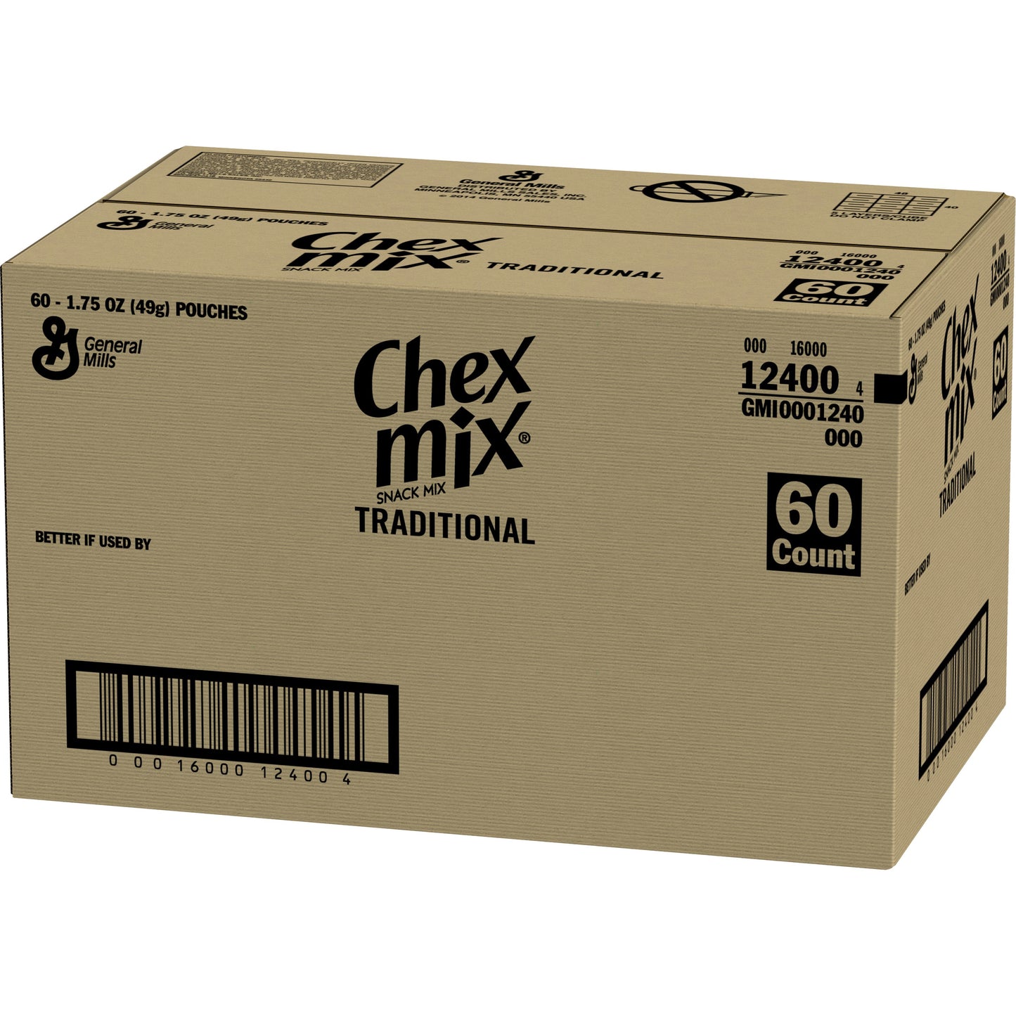 Chex Mix™ Snack Mix Single Serve Traditional 1.75 Ounce Size - 60 Per Case.