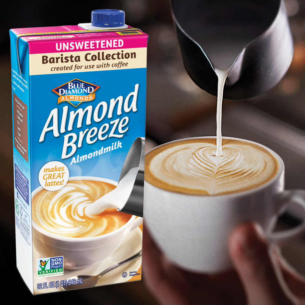 Almond Breeze Barista Blend Unsweetened Original 32 Ounce Size - 12 Per Case.