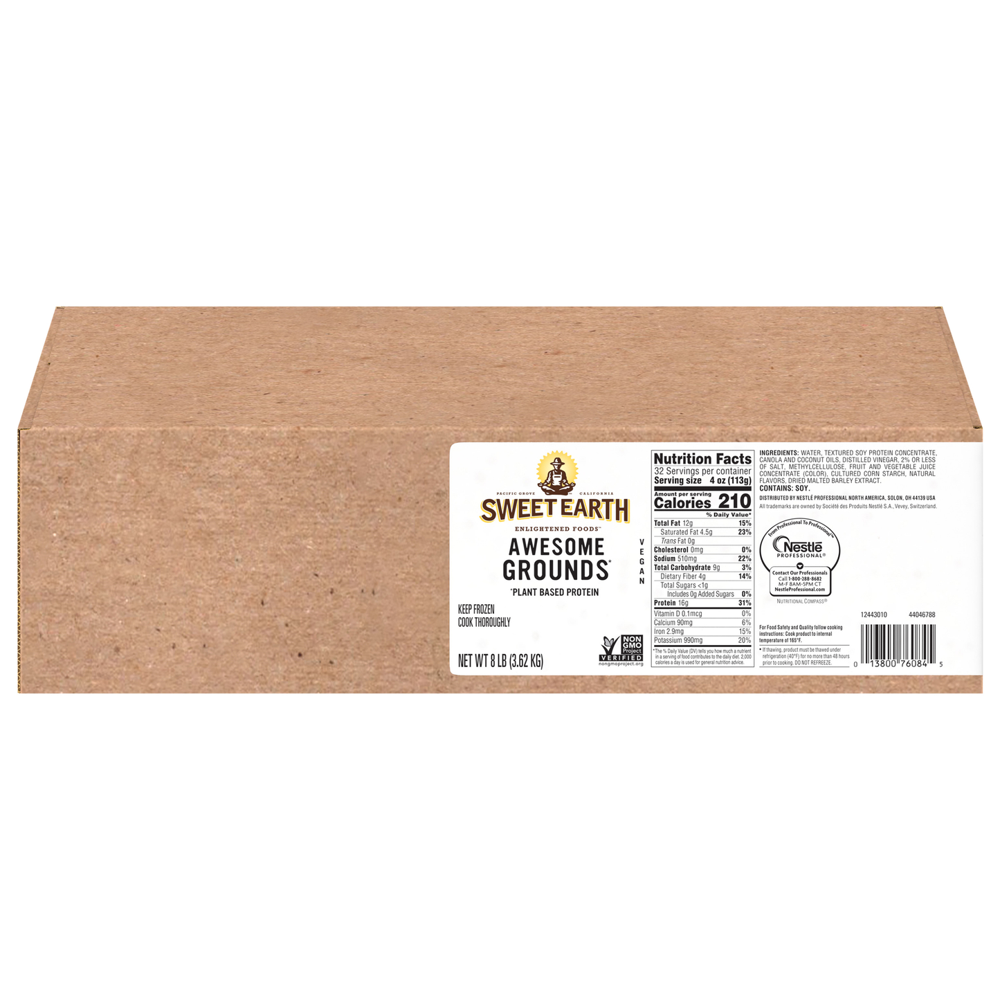 Nestle Professional Sweet Earth Awesome Grounds Plant Based Protein 8 Pounds - 1 Per Case.