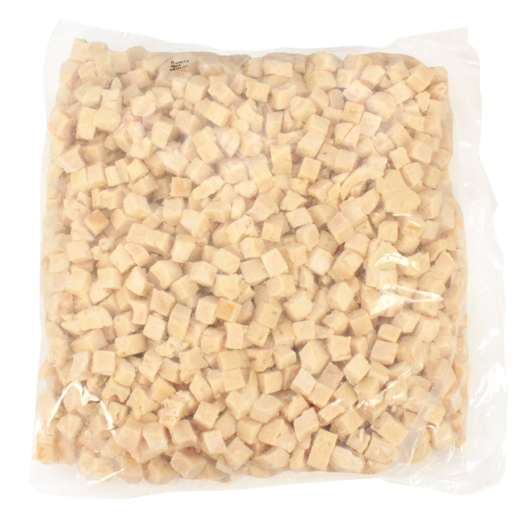 Wayne Farms Fully Cooked 1/2" 1/2" Diced All White Chicken Pieces 5 Pound Each - 2 Per Case.