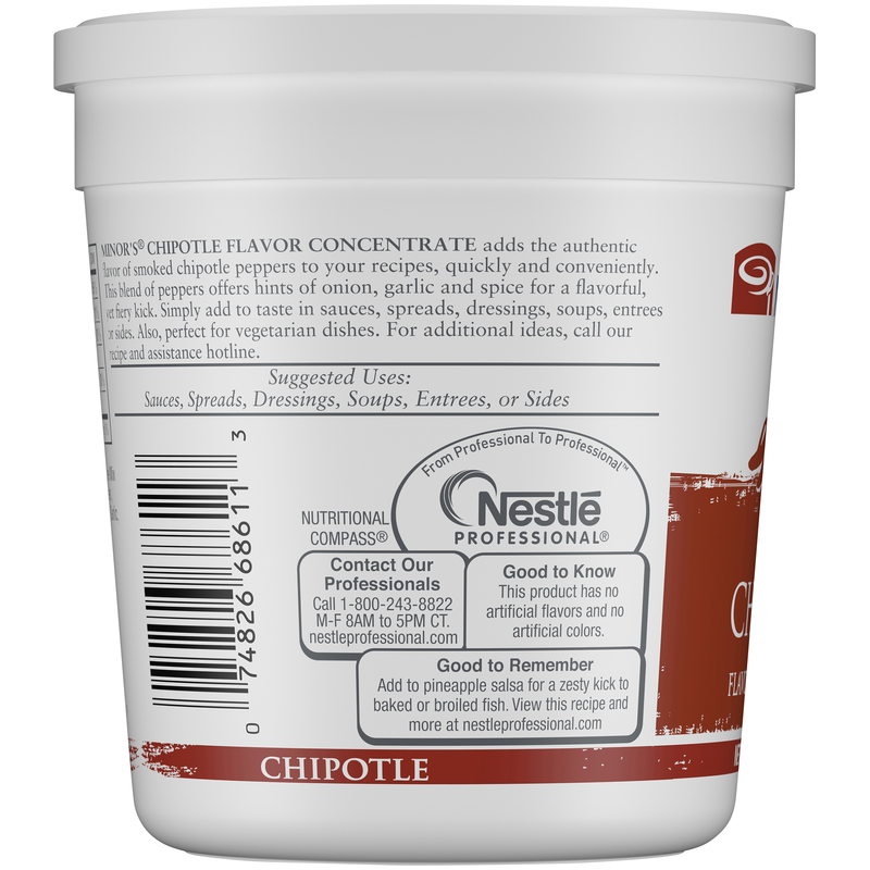 Minor's Chipotle Flavor Concentrate Gluten Free 14.4 Ounce Size - 6 Per Case.