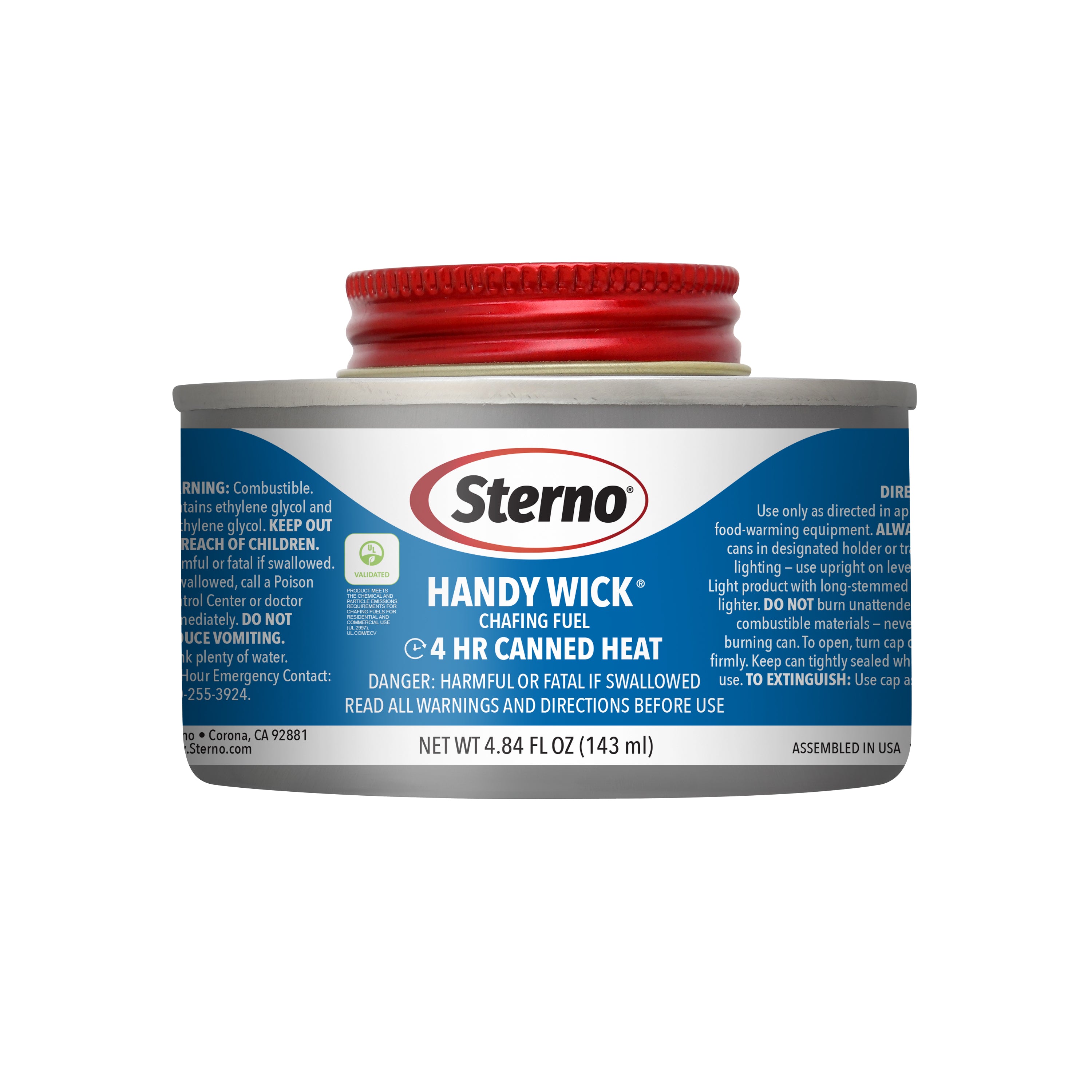 Hour Sterno Handy Wick Twist Cap Chafing Dish Fuel 24 Count Packs - 1 Per Case.