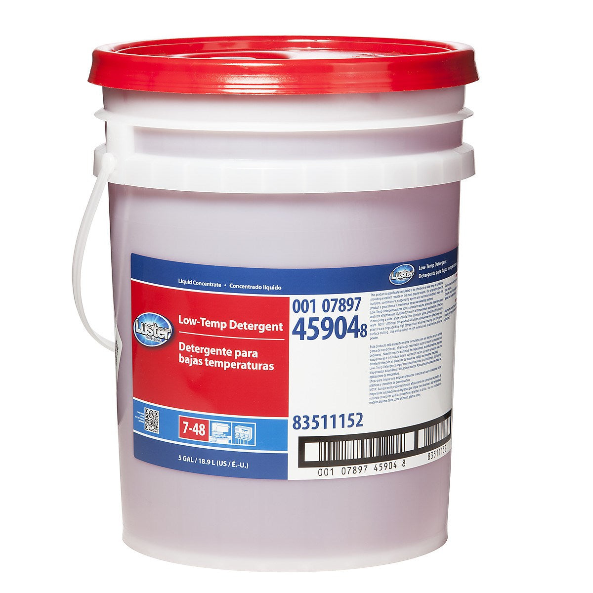 Luster Low Temp Detergent Concentrate Closedloop Gal 5 Gallon - 1 Per Case.