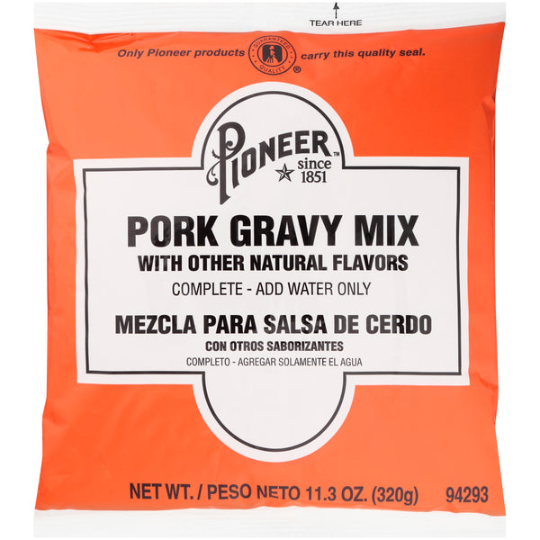 Pioneer Pork Gravy Mix 11.3 Ounce Size - 6 Per Case.