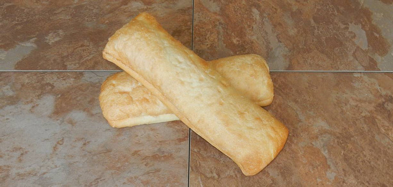 Ciabatta Demi Baguette Slice 4.25 Ounce Size - 72 Per Case.