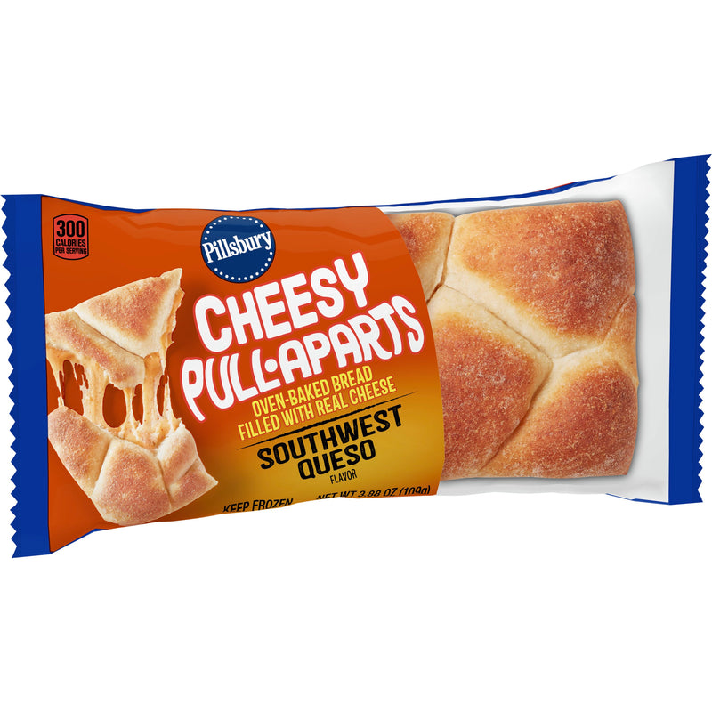 Pillsbury™ Individually Wrapped Cheesy Pull Aparts Southwest Queso 3.88 Ounce Size - 72 Per Case.