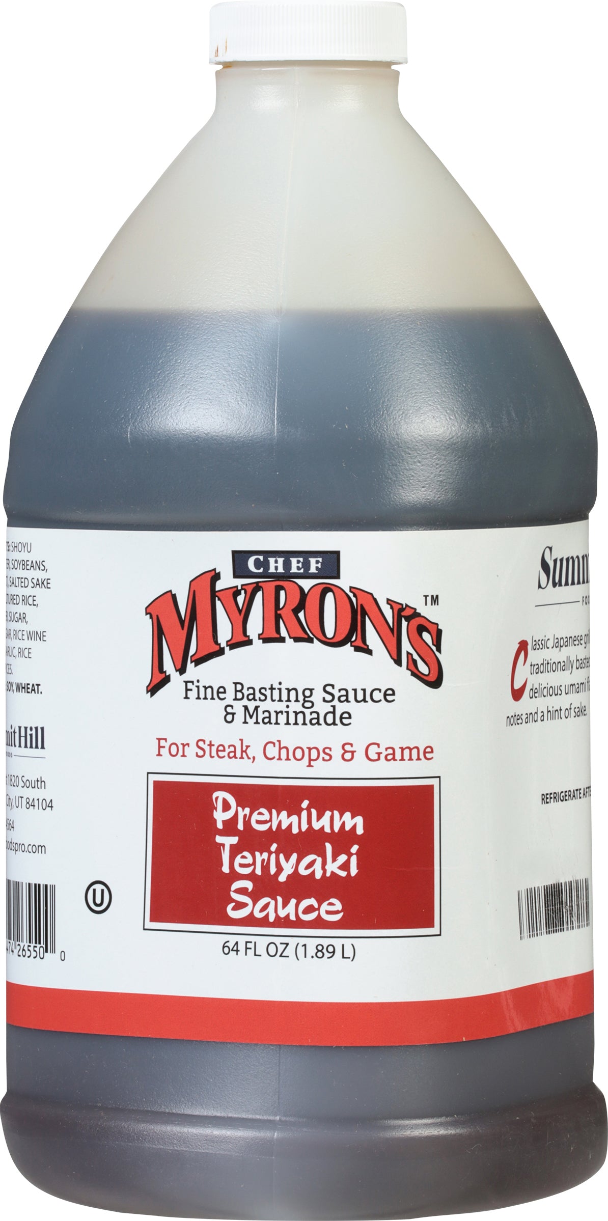 Chef Myron's Teriyaki Sauce 65 Fluid Ounce - 2 Per Case.