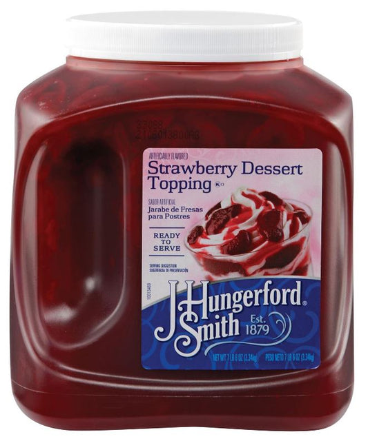 Sliced Strawberry Topping Wide Mouth Jugs 118 Ounce Size - 3 Per Case.