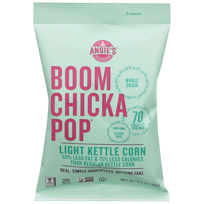 Angie's Boomchickapop Light Kettle Corn Popcorn 0.6 Ounce Size - 60 Per Case.