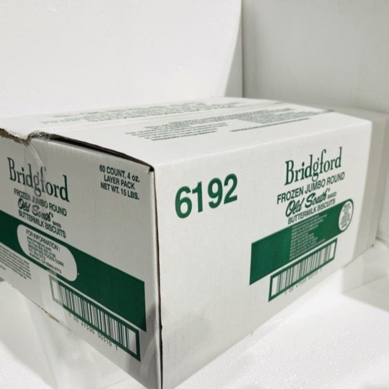 Bridgford Old South Buttermilk Biscuits Layer 60 Piece - 1 Per Case.