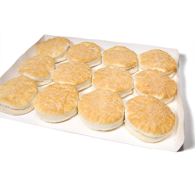 Bridgford Old South Buttermilk Biscuits Layer 60 Piece - 1 Per Case.