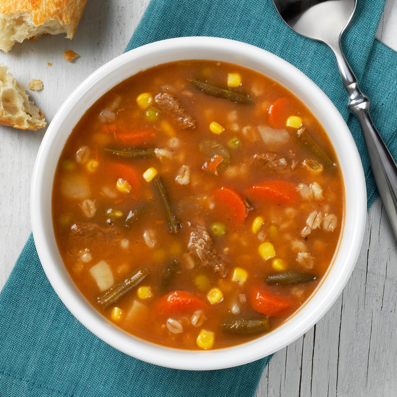 Vegetable Beef With Barley Soup 4 Pound Each - 4 Per Case.