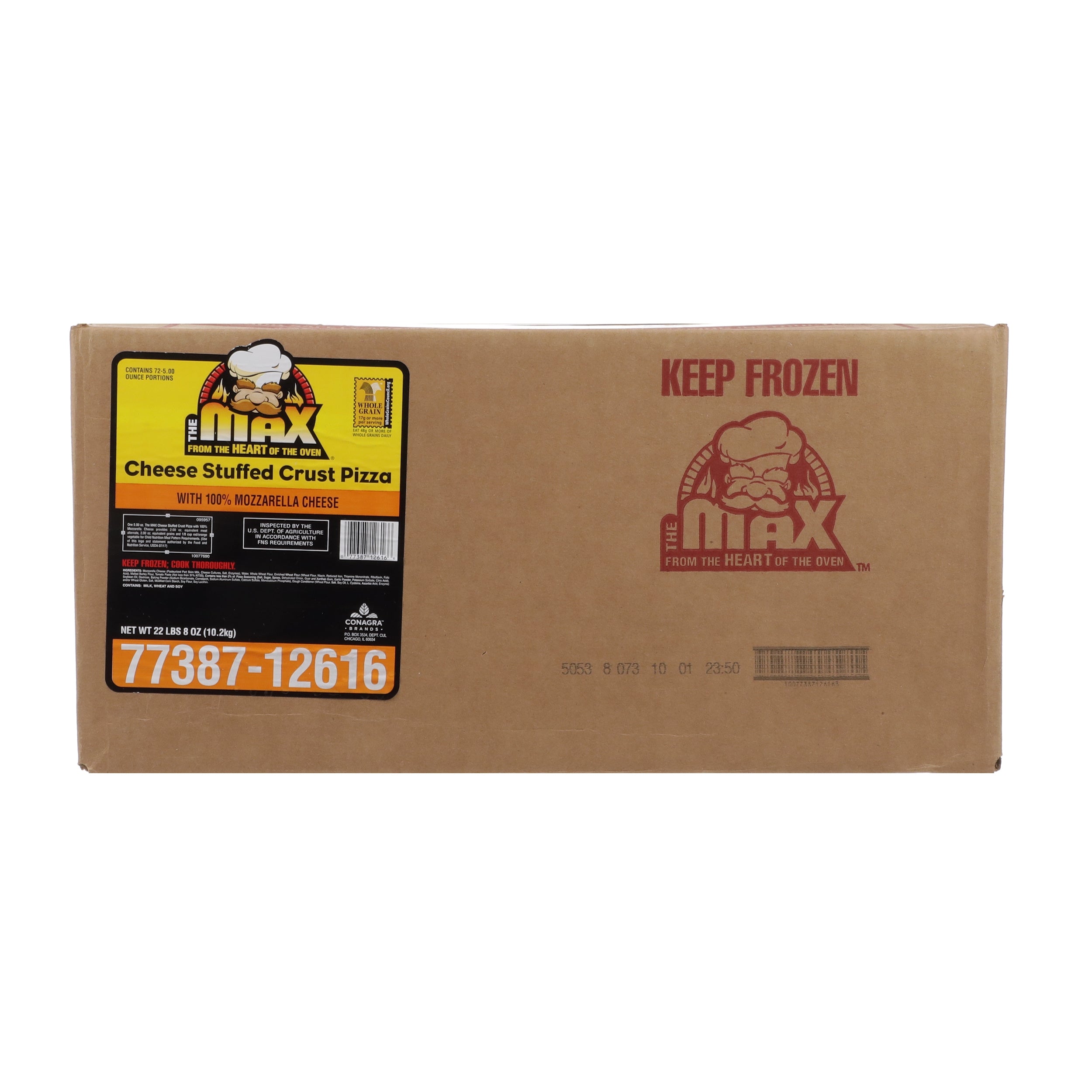 Stuffed Crust Cheese Mozzarella Whole Grain 5 Ounce Size - 72 Per Case.
