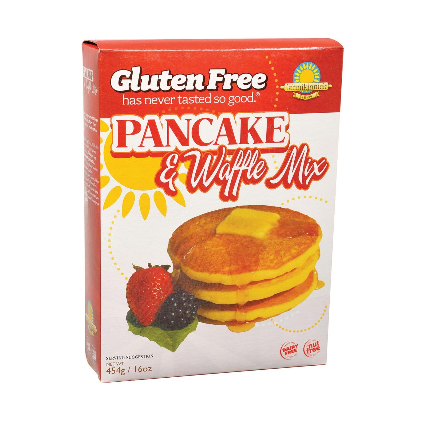 Kinnikinnick Pancake & Waffle Mix -Gluten Free - Case of 6 - 16 Ounce