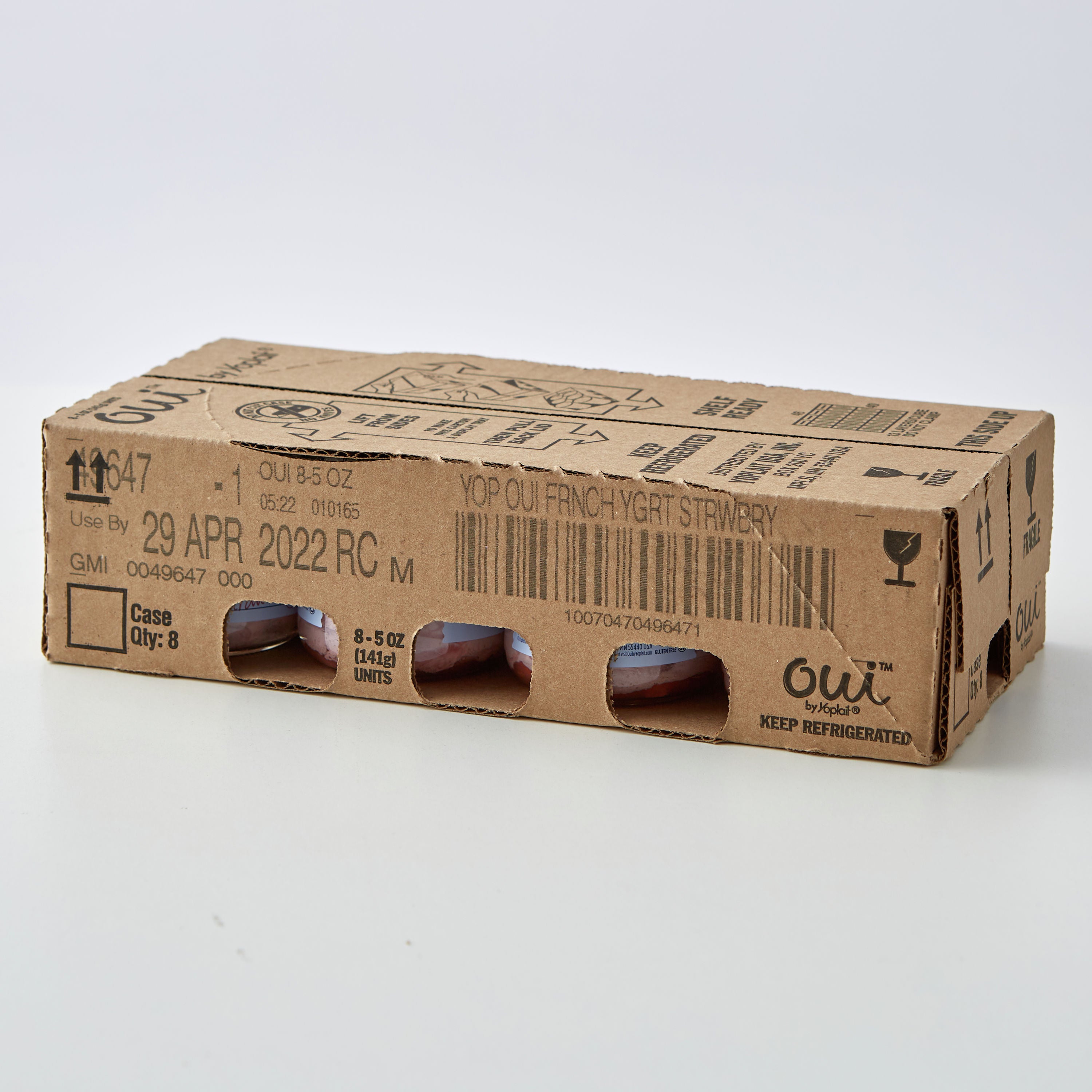Oui™ By Yoplait® Yogurt Single Serve Cupstrawberry 5 Ounce Size - 8 Per Case.