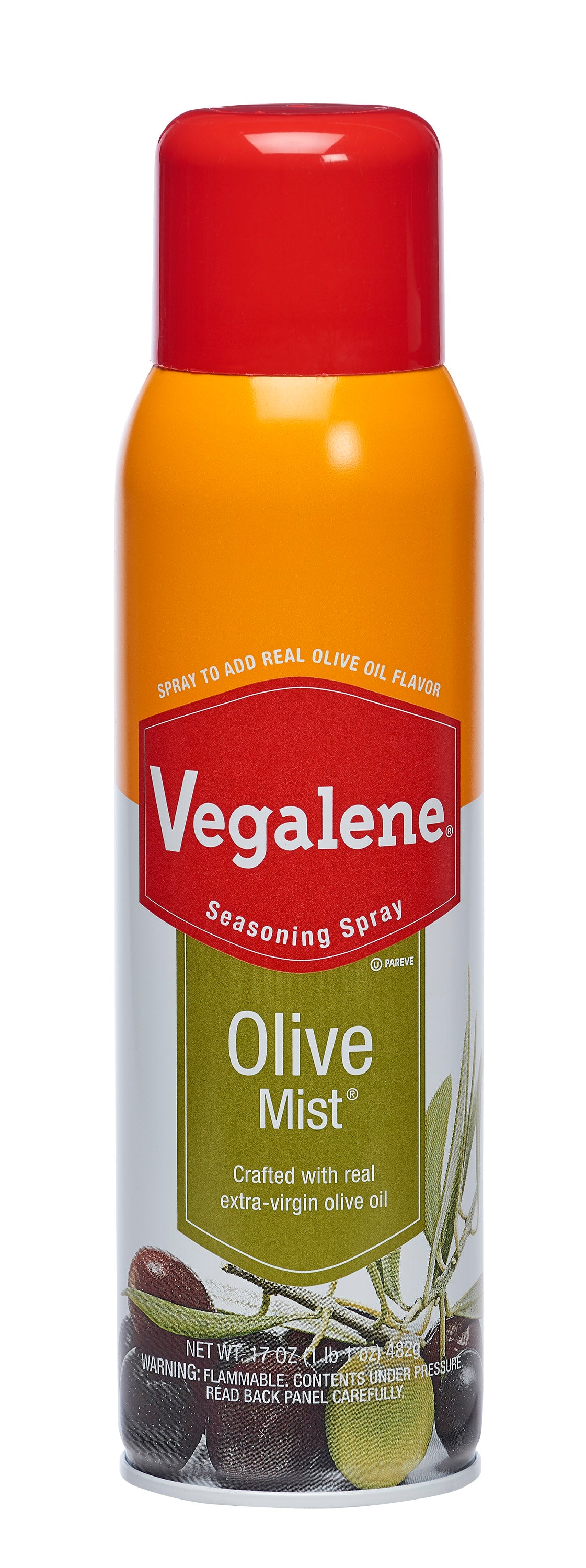 Vegalene Olive Mist Seasoning Spray Aerosol 17 Ounce Size - 6 Per Case.