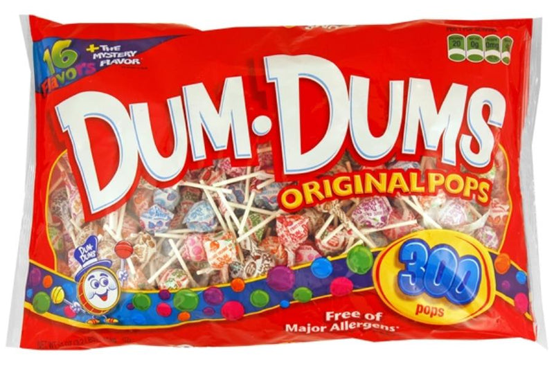 Dum Dum Pops Assortment Mystery300 Count Packs - 8 Per Case.