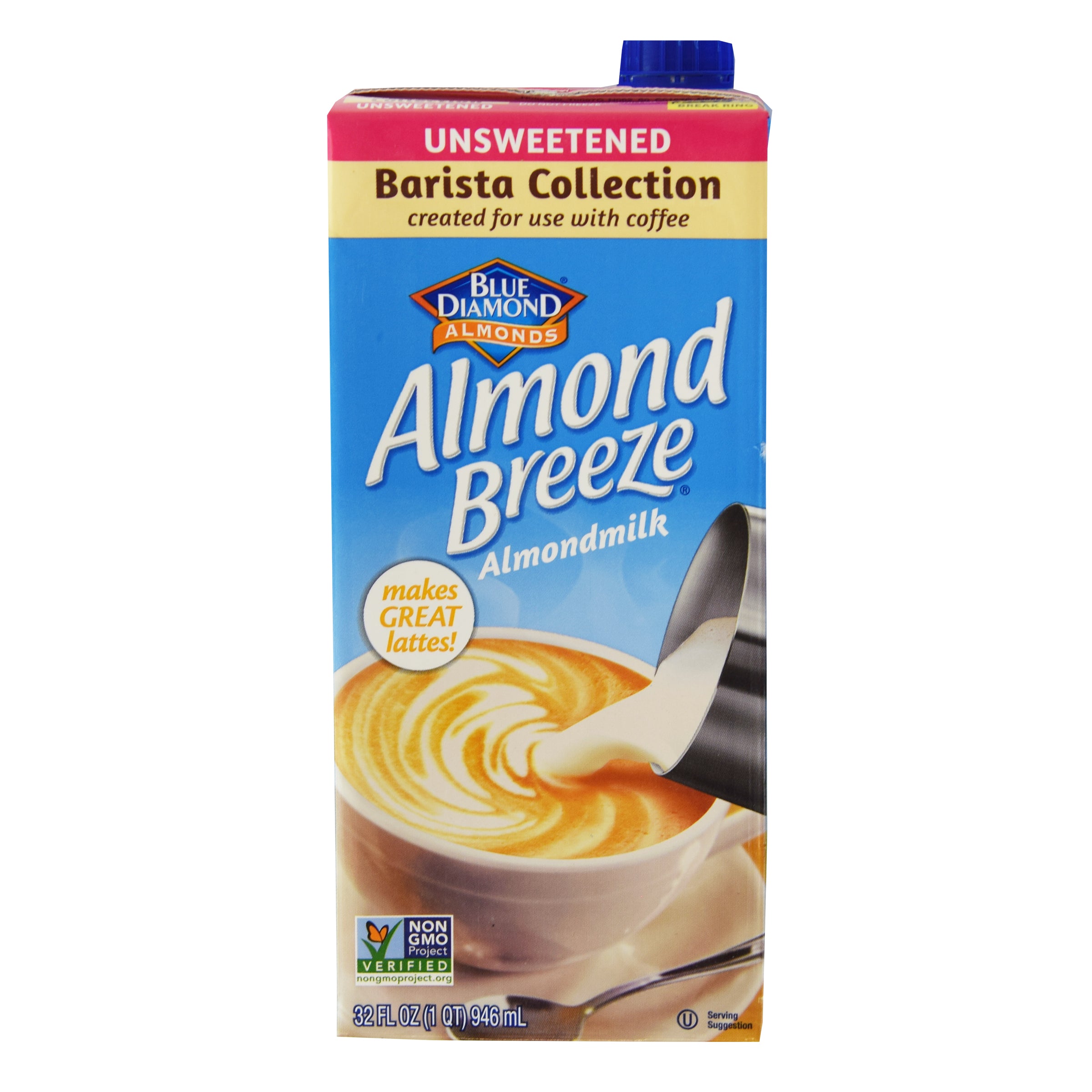 Almond Breeze Barista Blend Unsweetened Original 32 Ounce Size - 12 Per Case.