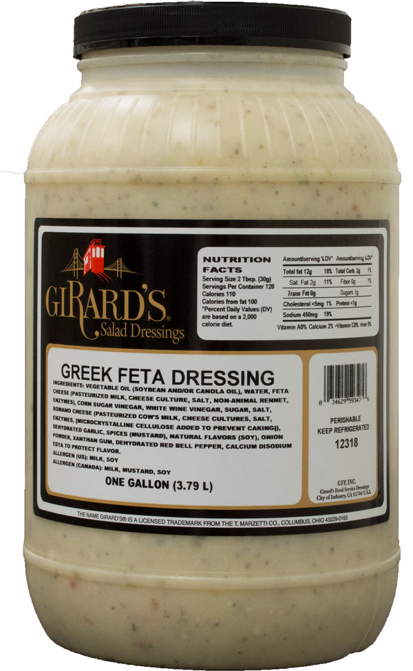 Greek Feta Dressing 1 Gallon - 2 Per Case.