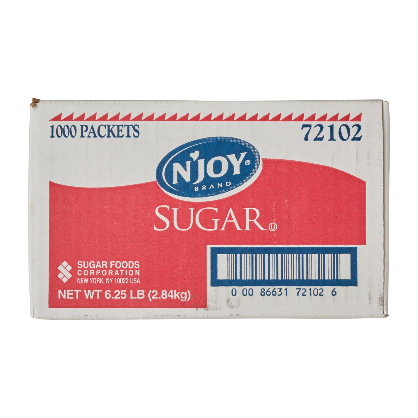 N'joy Sugar 0.1 Ounce Size - 1000 Per Case.