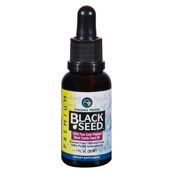 Amazing Herbs - Black Seed Oil - Cold Pressed - Premium - 1 fl Ounce