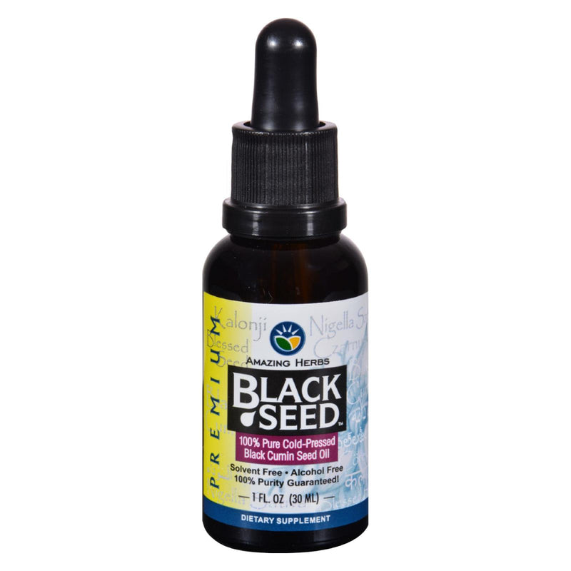 Amazing Herbs - Black Seed Oil - Cold Pressed - Premium - 1 fl Ounce