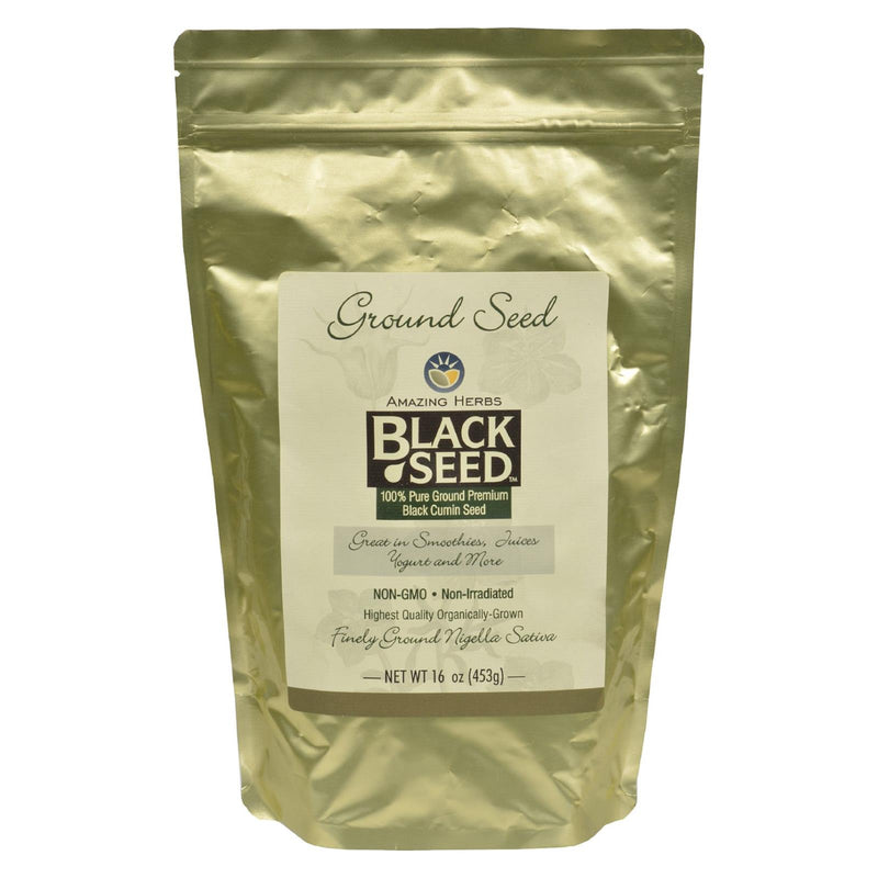 Amazing Herbs - Black Seed Ground Seed - 16 Ounce