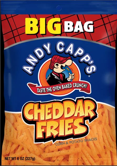 Andy Capp Cheddar Fries 8 Ounce Size - 8 Per Case.