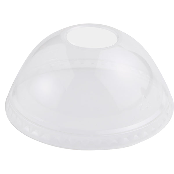 Q Cup Clear Dome Lids Ingeo Compostable 1000 Each - 1 Per Case.