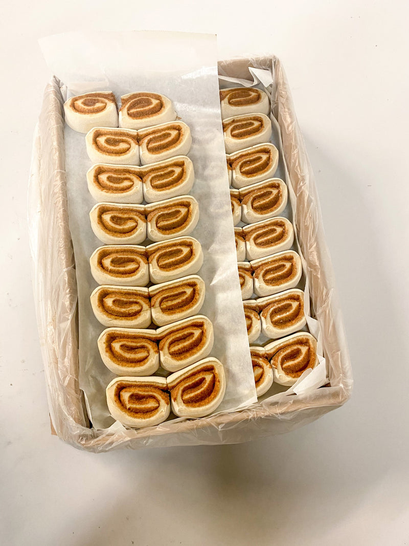 Bridgford White Whole Wheat Cinnamon Roll Dough Layer (Whole Grain) 144 Piece - 1 Per Case.