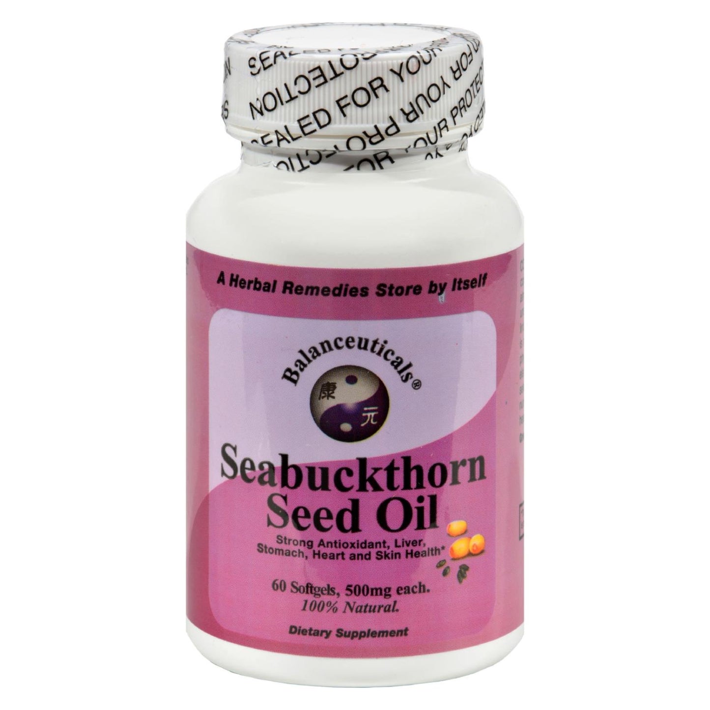 Balanceuticals Seabuckthorn Seed Oil - 500 mg - 60 Softgels