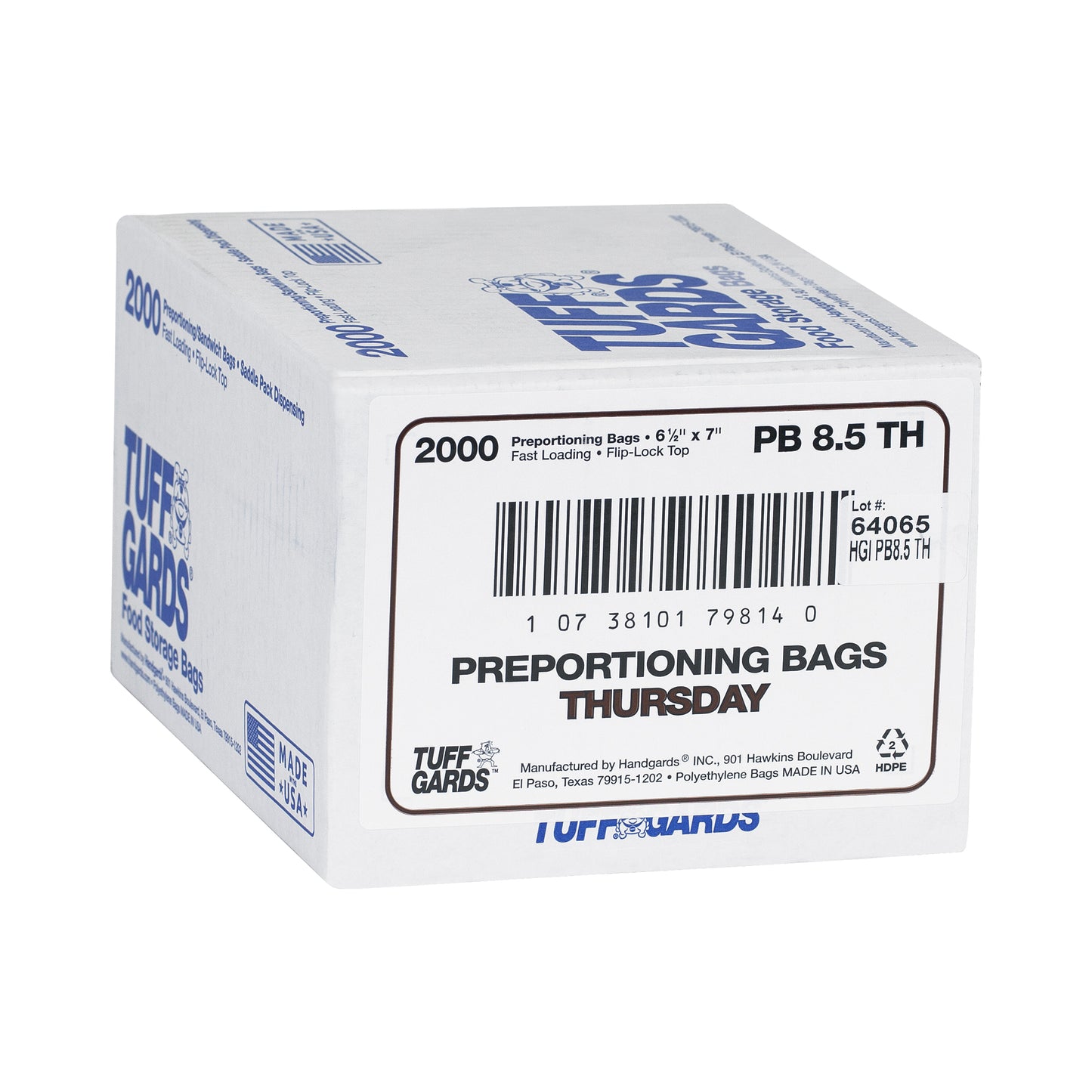 Bag High Density Preportion Bag Printed Brownthursday 2000 Each - 1 Per Case.