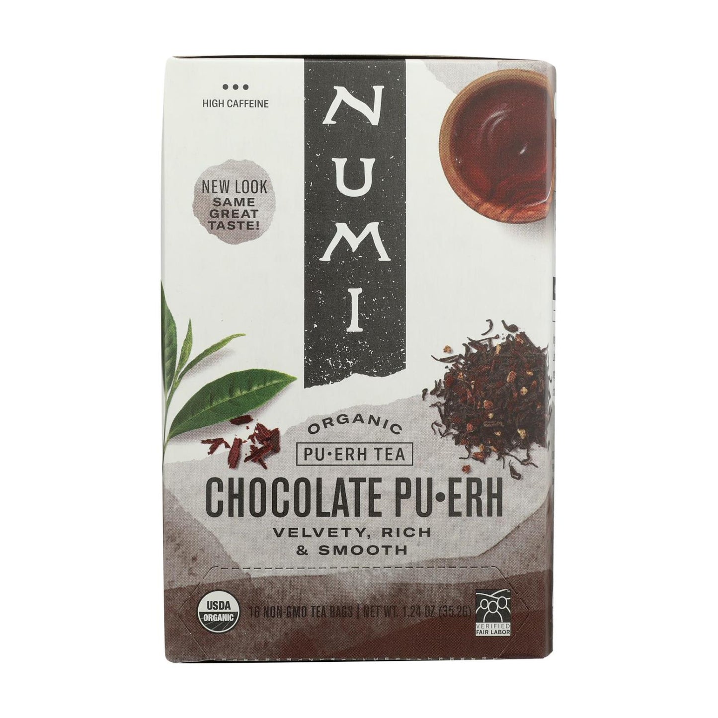 Numi Tea Organic Chocolate Pu-Erh - Case of 6 - 16 Bag